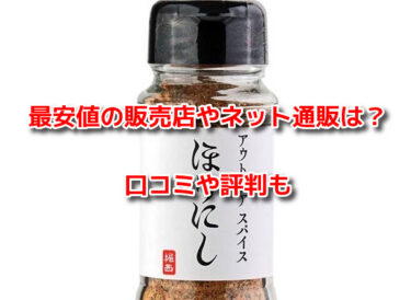 ほりにしスパイスの販売店や最安値のネット通販！どこで買えるか調査