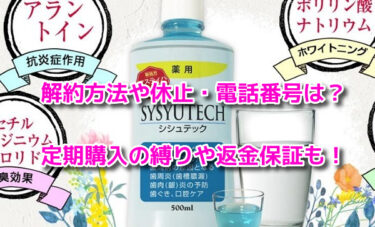 シシュテックの解約方法や休止・電話番号は？定期購入の縛りや返金保証も