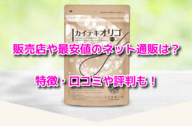 カイテキオリゴの販売店や最安値！薬局やドラッグストアで市販されている？