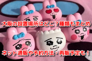 おぱんちゅうさぎガチャガチャ大阪の設置場所はどこ？種類もまとめ