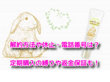 ハーバルラビットの解約方法や休止・電話番号！定期購入の縛りや返金保証も