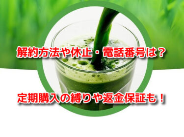 プレミアムメンズ青汁の解約休止や電話番号！定期購入の縛りや返金保証も