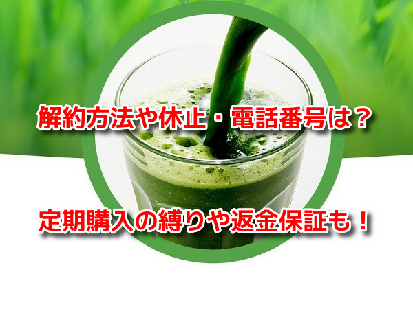 プレミアムメンズ青汁 解約