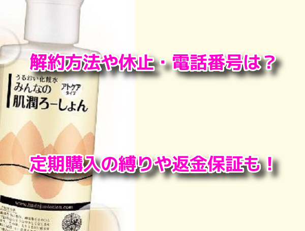 みんなの肌潤ろーしょん　解約