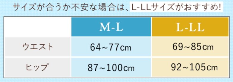 サイズ表